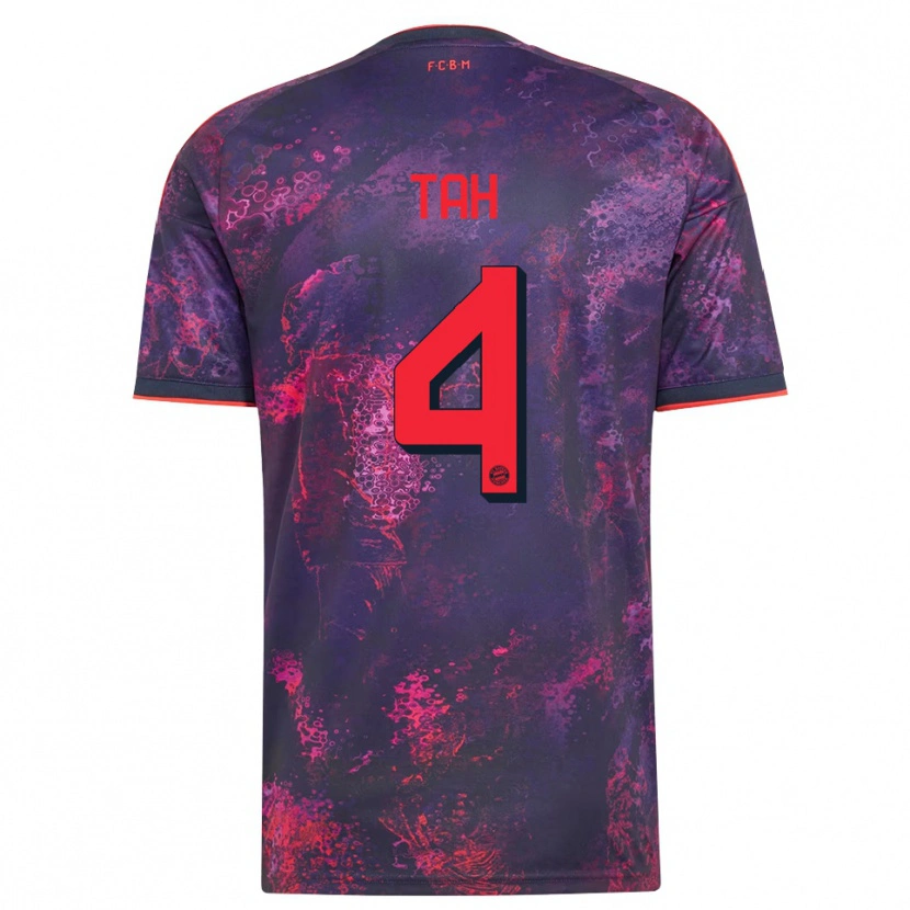 Danxen Kvinnor Jonathan Tah #4 Lila Röd Tredjesatsen Matchtröjor 2026/27 Tröjor T-Tröja