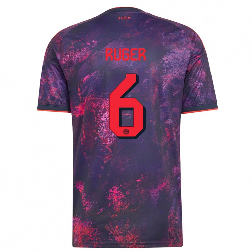 Danxen Kvinnor Kurt Ruger #6 Lila Röd Tredjesatsen Matchtröjor 2026/27 Tröjor T-Tröja