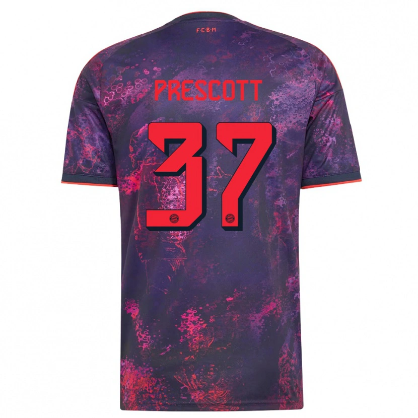 Danxen Kvinnor Leonard Prescott #37 Lila Röd Tredjesatsen Matchtröjor 2026/27 Tröjor T-Tröja