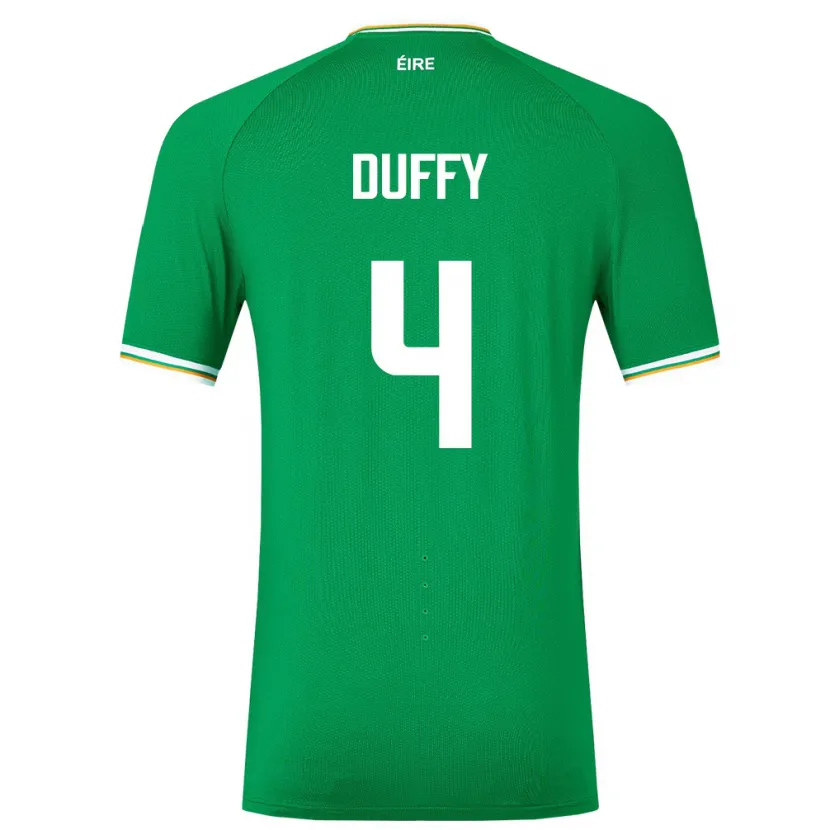 Danxen Barn Irland Shane Duffy #4 Grön Hemmatröja Matchtröjor 24-26 Tröjor T-Tröja
