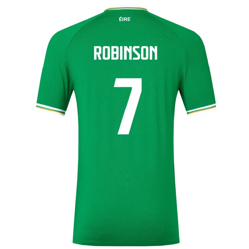 Danxen Barn Irland Callum Robinson #7 Grön Hemmatröja Matchtröjor 24-26 Tröjor T-Tröja