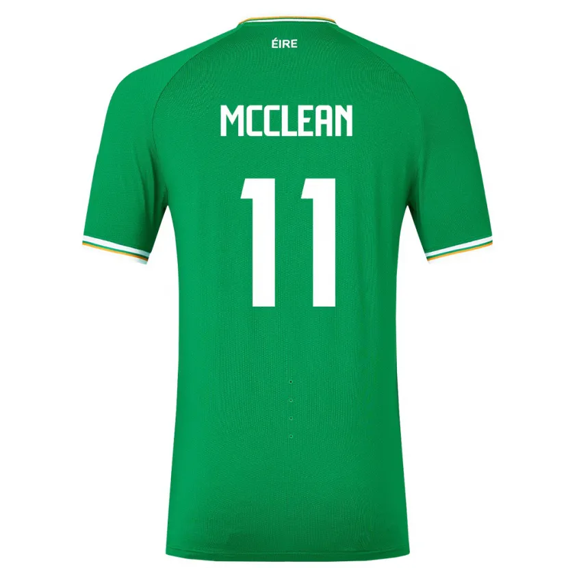 Danxen Barn Irland James Mcclean #11 Grön Hemmatröja Matchtröjor 24-26 Tröjor T-Tröja
