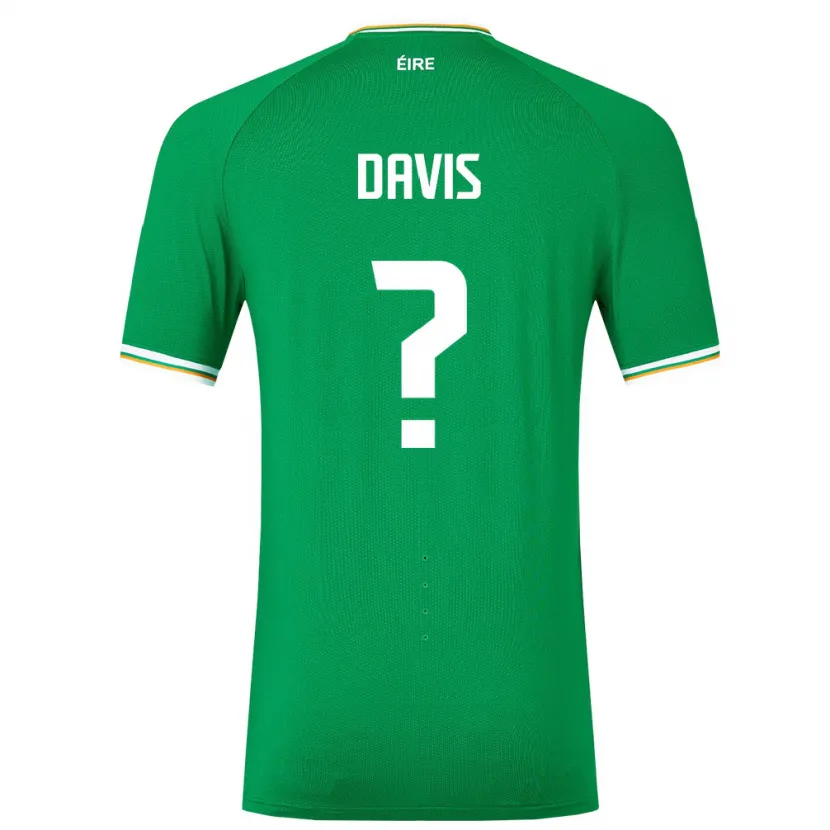 Danxen Barn Irland Warren Davis #0 Grön Hemmatröja Matchtröjor 24-26 Tröjor T-Tröja