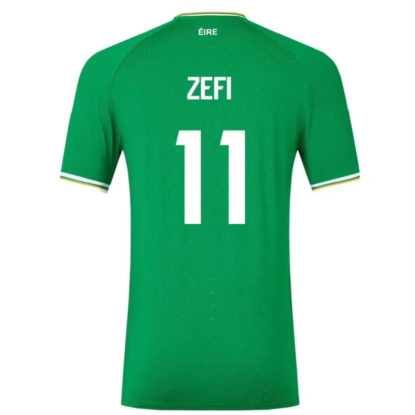 Danxen Barn Irland Kevin Zefi #11 Grön Hemmatröja Matchtröjor 24-26 Tröjor T-Tröja