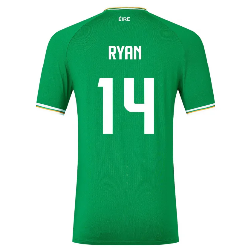 Danxen Barn Irland John Ryan #14 Grön Hemmatröja Matchtröjor 24-26 Tröjor T-Tröja