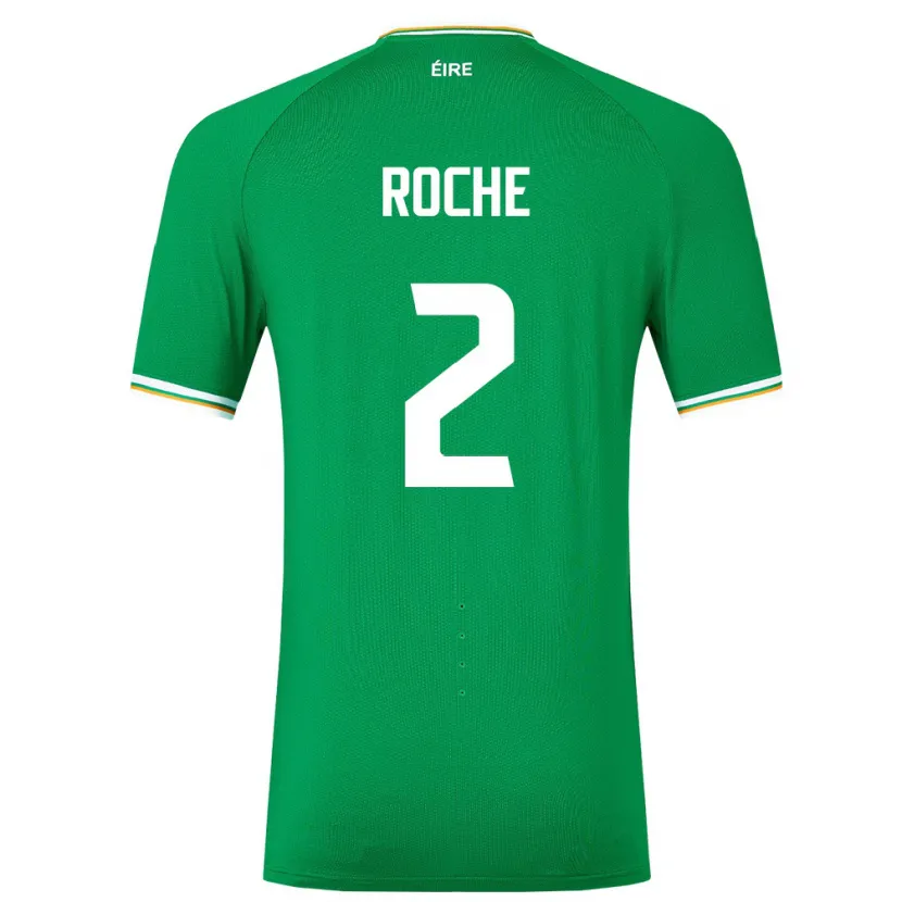 Danxen Barn Irland James Roche #2 Grön Hemmatröja Matchtröjor 24-26 Tröjor T-Tröja