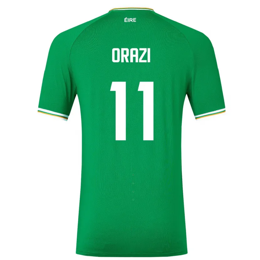 Danxen Barn Irland Ike Orazi #11 Grön Hemmatröja Matchtröjor 24-26 Tröjor T-Tröja