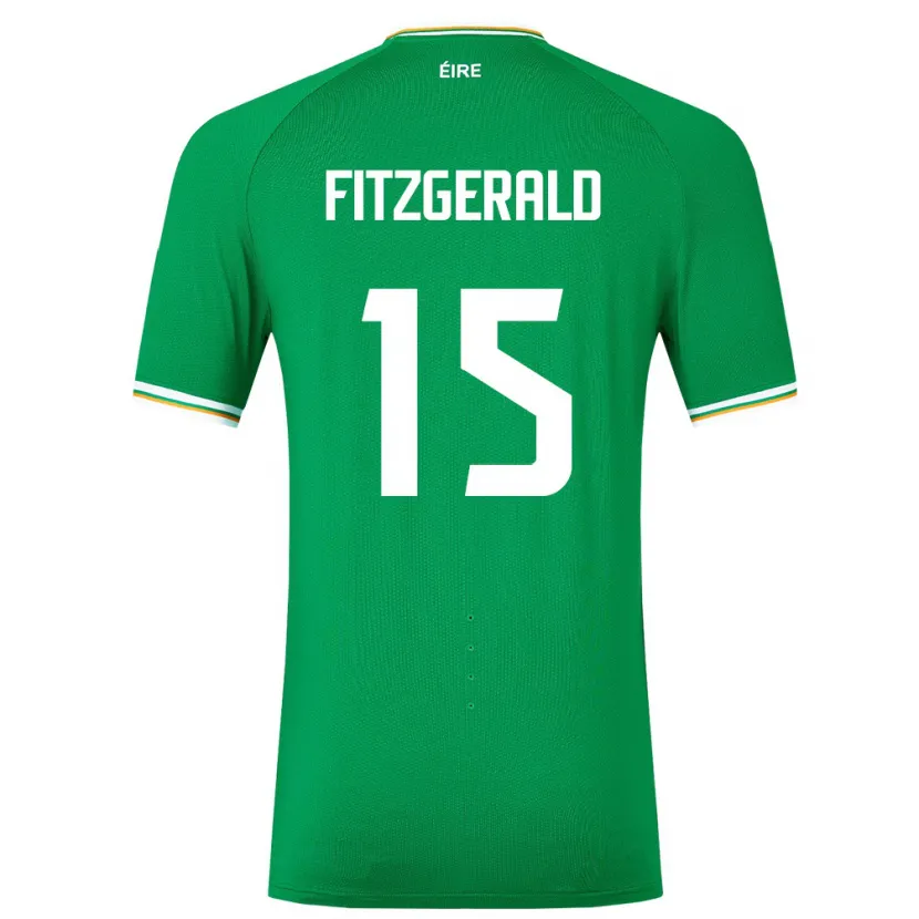 Danxen Barn Irland Kyle Fitzgerald #15 Grön Hemmatröja Matchtröjor 24-26 Tröjor T-Tröja