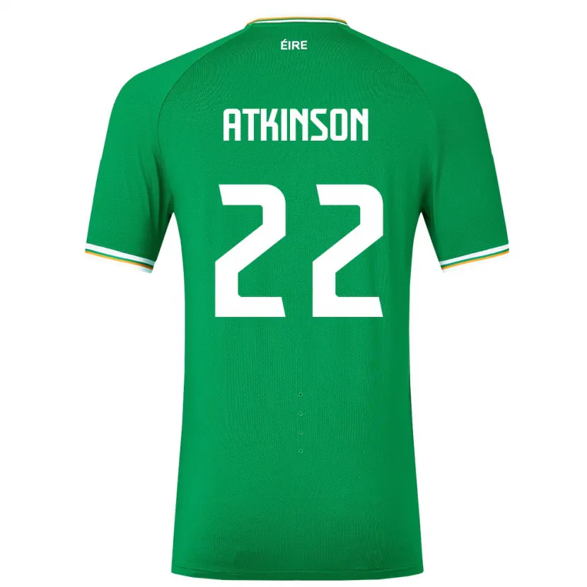 Danxen Barn Irland Isibeal Atkinson #22 Grön Hemmatröja Matchtröjor 24-26 Tröjor T-Tröja