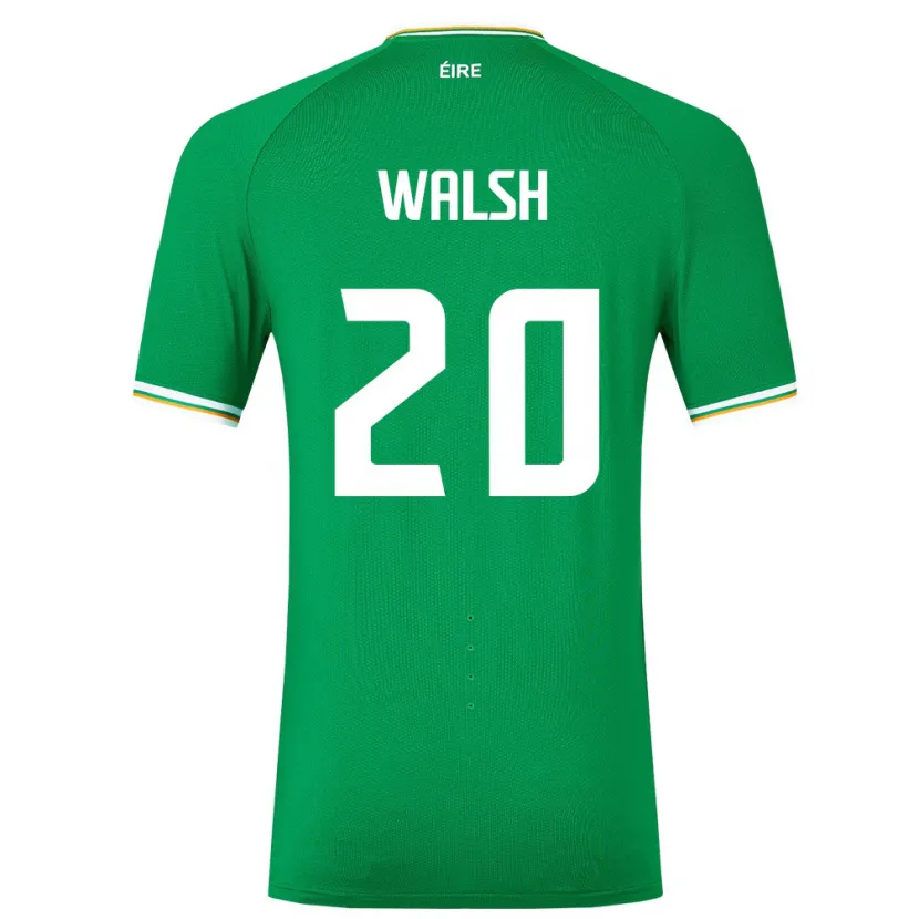 Danxen Barn Irland Claire Walsh #20 Grön Hemmatröja Matchtröjor 24-26 Tröjor T-Tröja