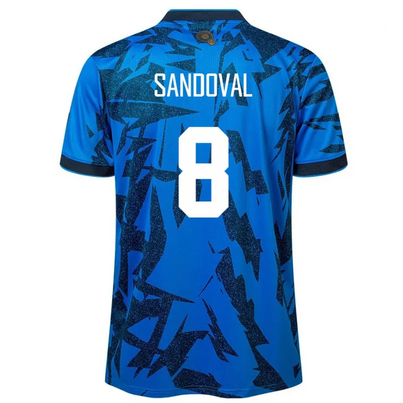 Danxen Barn El Salvador Emerson Sandoval #8 Blå Hemmatröja Matchtröjor 24-26 Tröjor T-Tröja