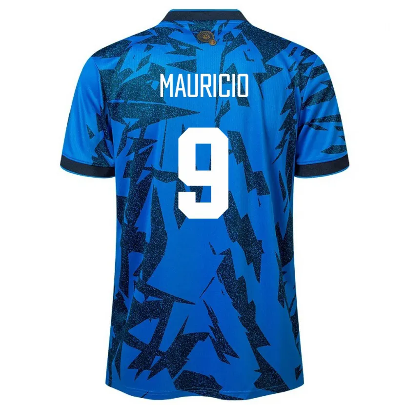Danxen Barn El Salvador Emerson Mauricio #9 Blå Hemmatröja Matchtröjor 24-26 Tröjor T-Tröja