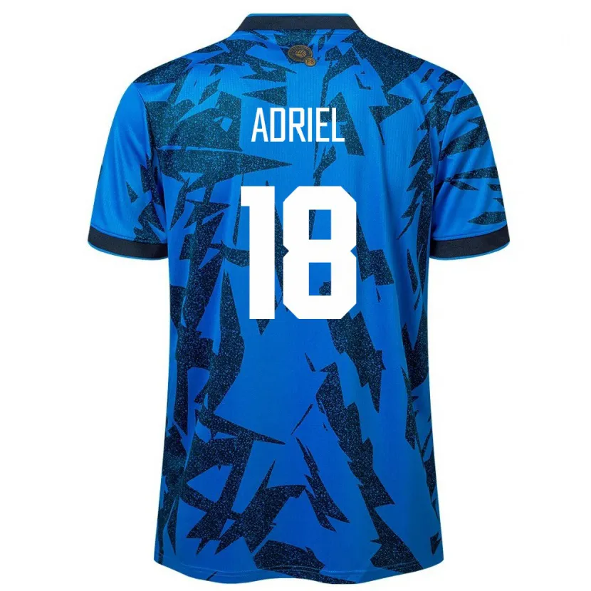 Danxen Barn El Salvador Adriel Martínez #18 Blå Hemmatröja Matchtröjor 24-26 Tröjor T-Tröja