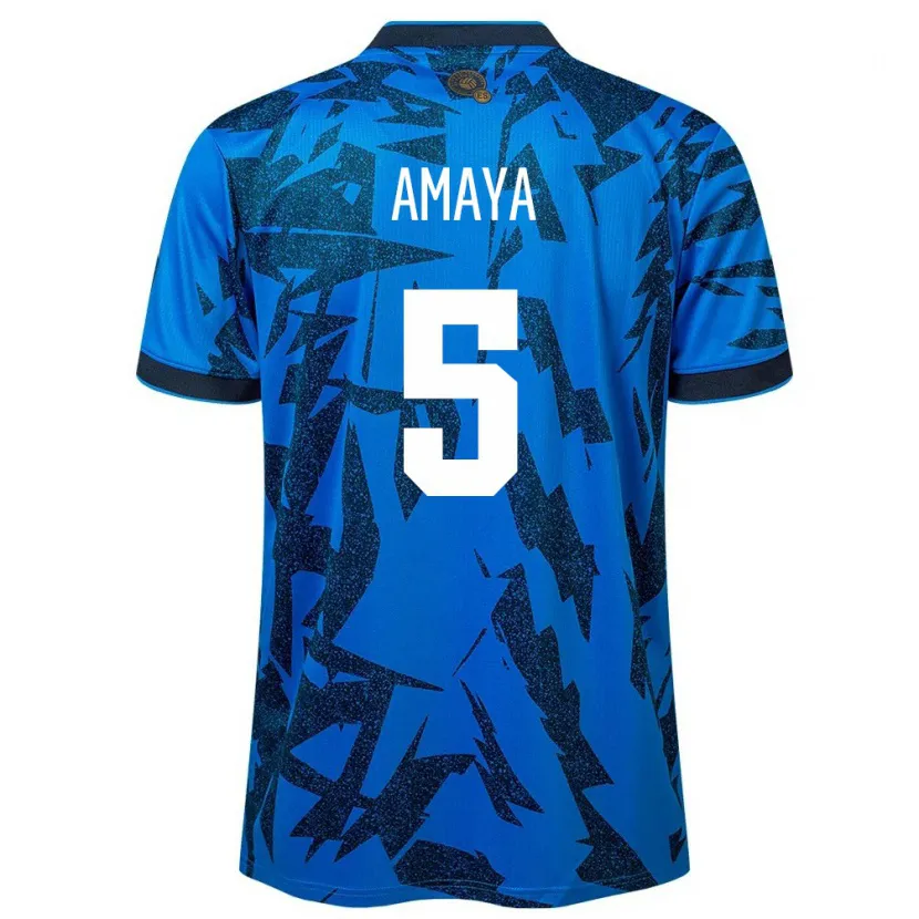 Danxen Barn El Salvador Nicolle Amaya #5 Blå Hemmatröja Matchtröjor 24-26 Tröjor T-Tröja
