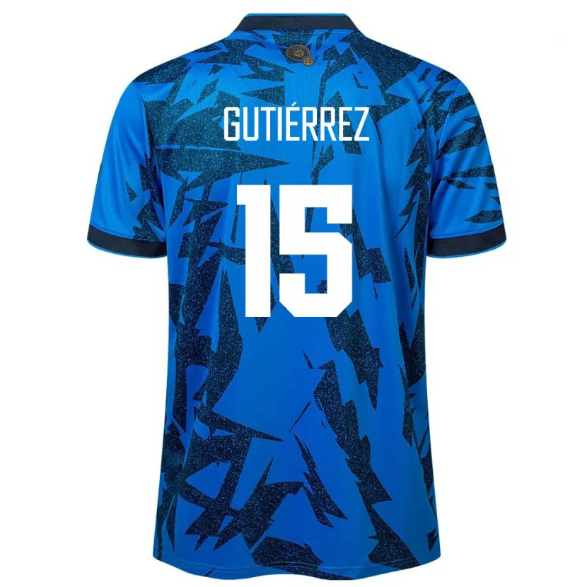 Danxen Barn El Salvador Danya Gutiérrez #15 Blå Hemmatröja Matchtröjor 24-26 Tröjor T-Tröja