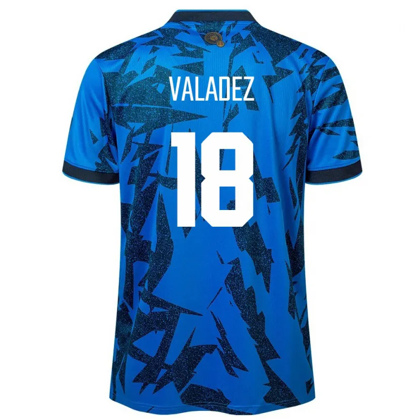 Danxen Barn El Salvador Samantha Valadez #18 Blå Hemmatröja Matchtröjor 24-26 Tröjor T-Tröja