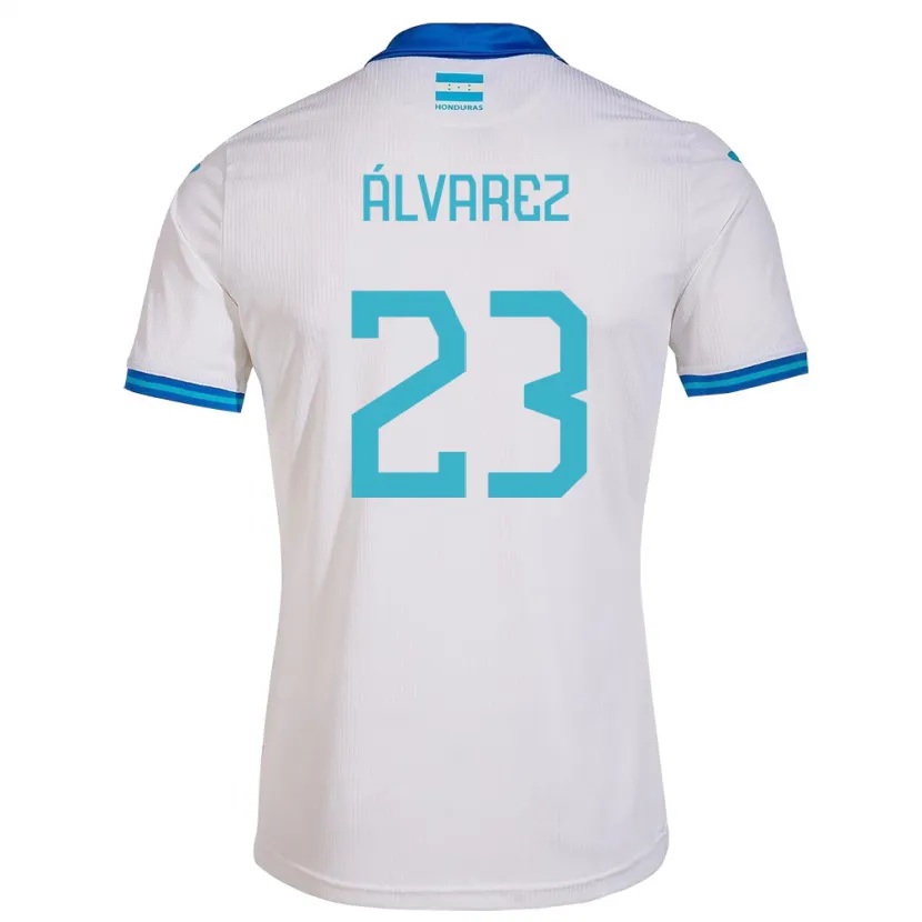 Danxen Barn Honduras Jorge Álvarez #23 Vit Hemmatröja Matchtröjor 24-26 Tröjor T-Tröja