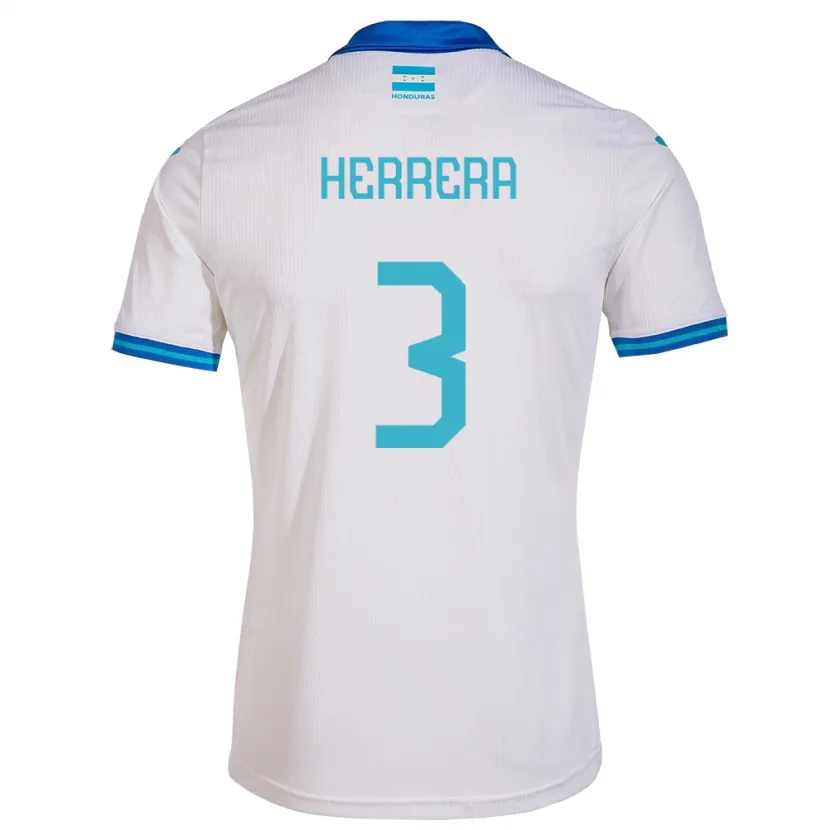 Danxen Barn Honduras David Herrera #3 Vit Hemmatröja Matchtröjor 24-26 Tröjor T-Tröja