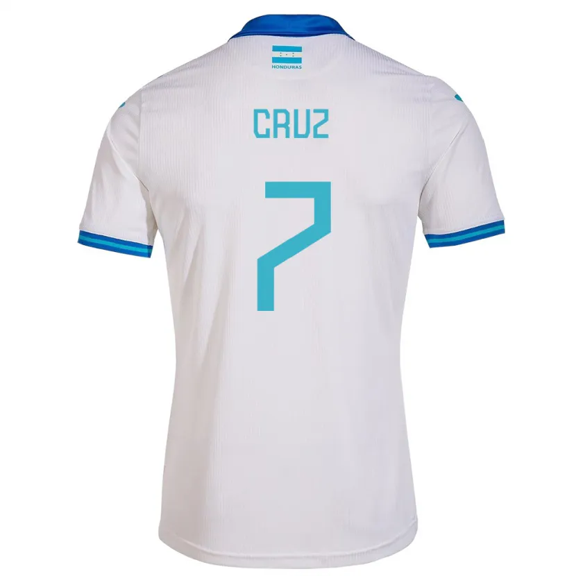 Danxen Barn Honduras Nixon Cruz #7 Vit Hemmatröja Matchtröjor 24-26 Tröjor T-Tröja