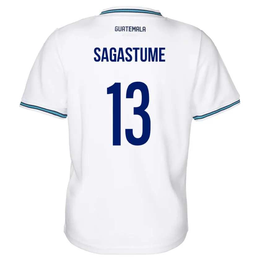 Danxen Barn Gwatemala Selvin Sagastume #13 Vit Hemmatröja Matchtröjor 24-26 Tröjor T-Tröja