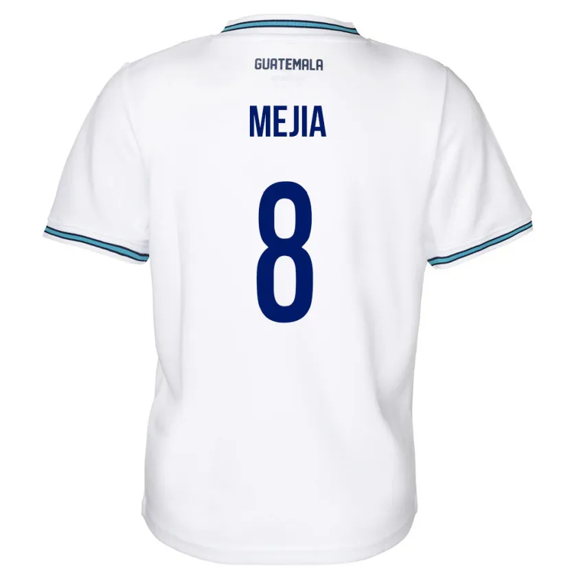 Danxen Barn Gwatemala Robert Mejia #8 Vit Hemmatröja Matchtröjor 24-26 Tröjor T-Tröja