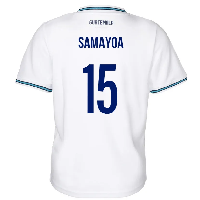 Danxen Barn Gwatemala Giselle Samayoa #15 Vit Hemmatröja Matchtröjor 24-26 Tröjor T-Tröja