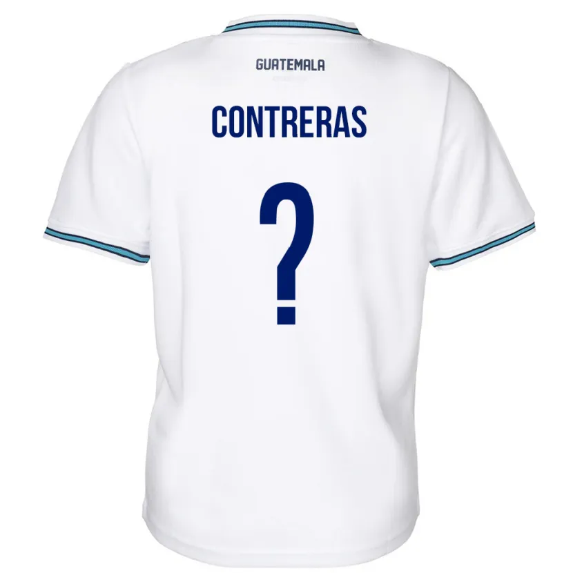 Danxen Barn Gwatemala Betzael Contreras #0 Vit Hemmatröja Matchtröjor 24-26 Tröjor T-Tröja