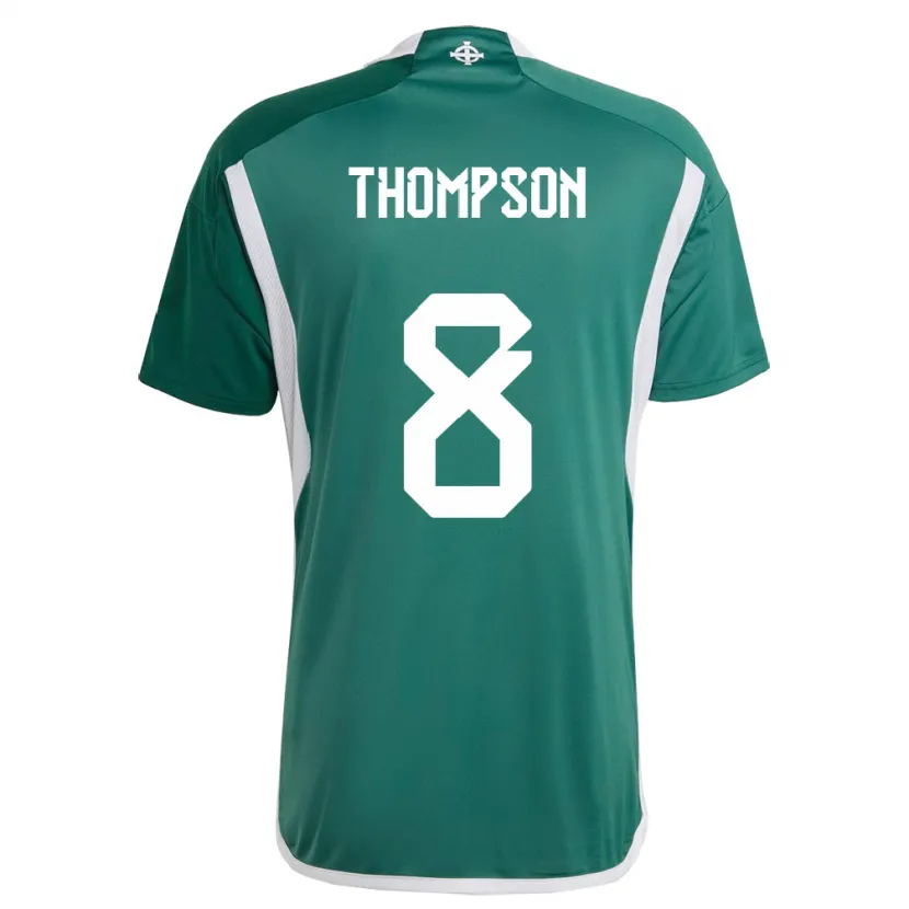 Danxen Barn Nordirland Joel Thompson #8 Grön Hemmatröja Matchtröjor 24-26 Tröjor T-Tröja