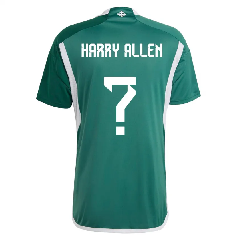Danxen Barn Nordirland Harry Allen #0 Grön Hemmatröja Matchtröjor 24-26 Tröjor T-Tröja