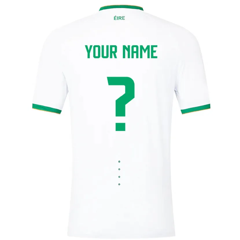 Danxen Barn Irland Ditt Namn #0 Vit Bortatröja Matchtröjor 24-26 Tröjor T-Tröja