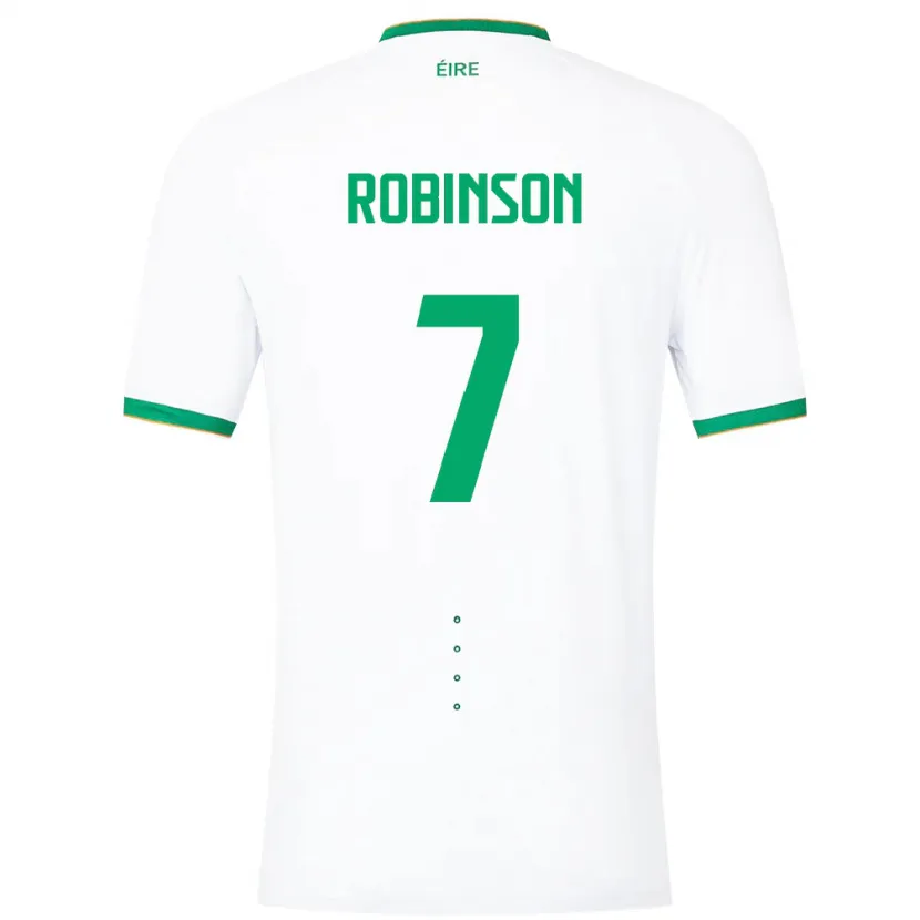 Danxen Barn Irland Callum Robinson #7 Vit Bortatröja Matchtröjor 24-26 Tröjor T-Tröja