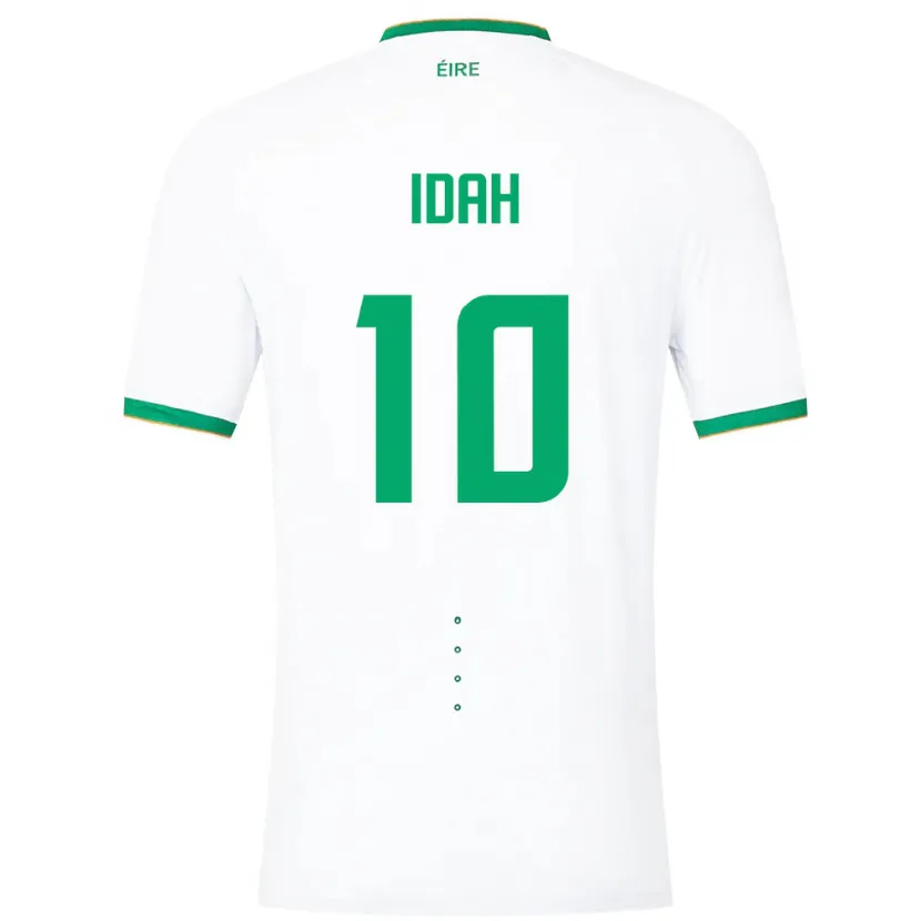 Danxen Barn Irland Adam Idah #10 Vit Bortatröja Matchtröjor 24-26 Tröjor T-Tröja