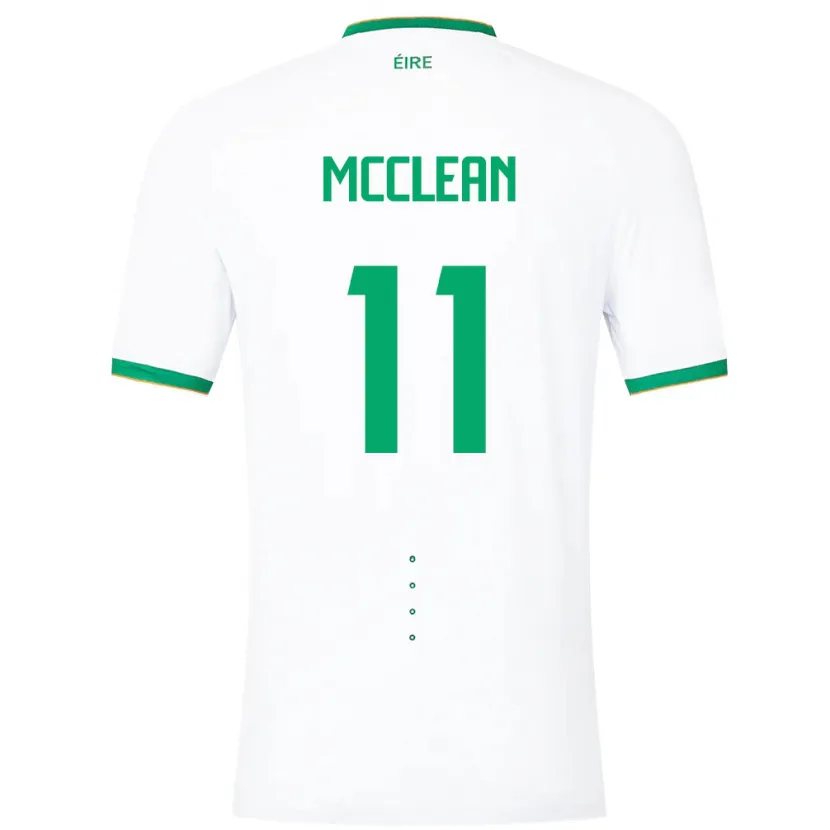 Danxen Barn Irland James Mcclean #11 Vit Bortatröja Matchtröjor 24-26 Tröjor T-Tröja