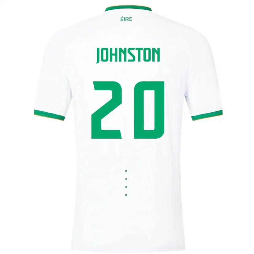 Danxen Barn Irland Mikey Johnston #20 Vit Bortatröja Matchtröjor 24-26 Tröjor T-Tröja