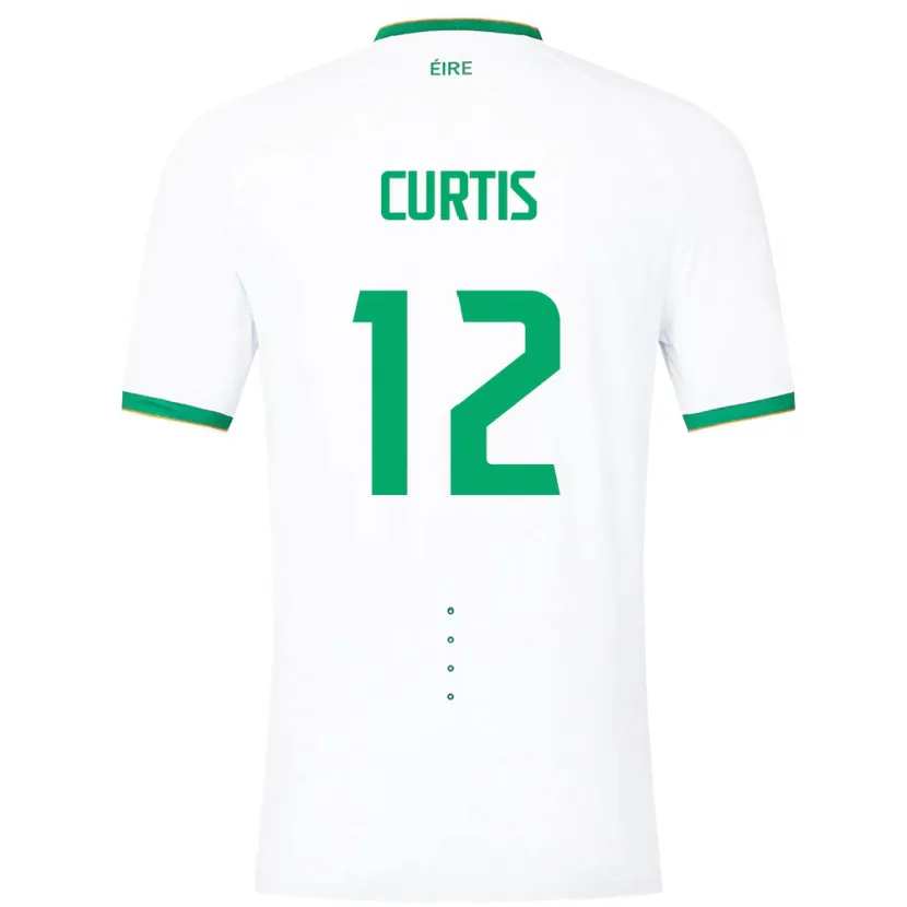 Danxen Barn Irland Sam Curtis #12 Vit Bortatröja Matchtröjor 24-26 Tröjor T-Tröja