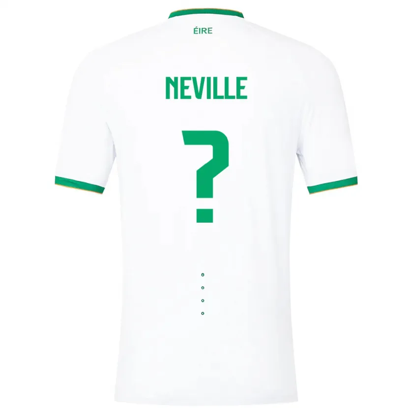 Danxen Barn Irland Harvey Neville #0 Vit Bortatröja Matchtröjor 24-26 Tröjor T-Tröja