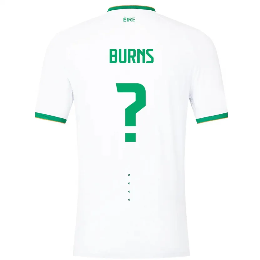 Danxen Barn Irland Darragh Burns #0 Vit Bortatröja Matchtröjor 24-26 Tröjor T-Tröja