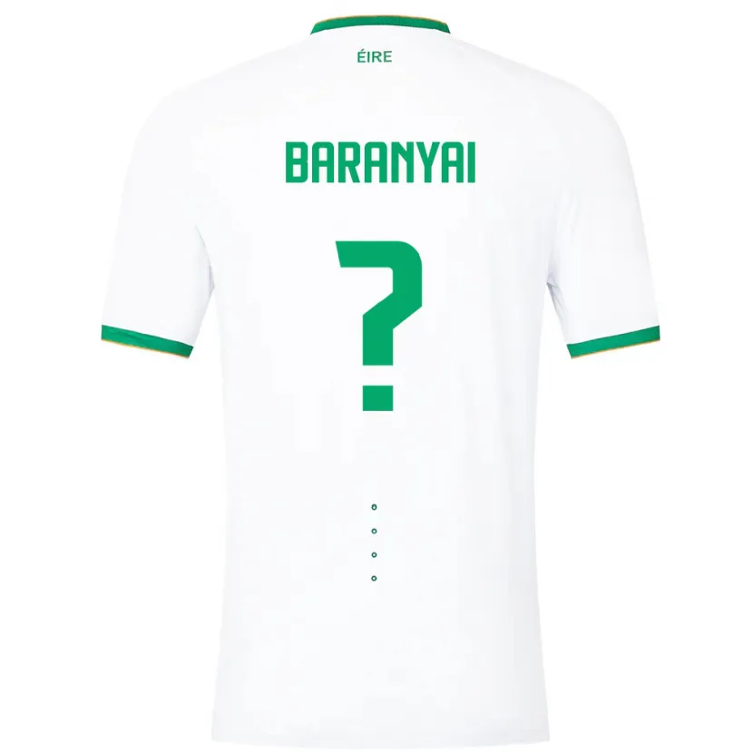 Danxen Barn Irland Patrick Baranyai #0 Vit Bortatröja Matchtröjor 24-26 Tröjor T-Tröja