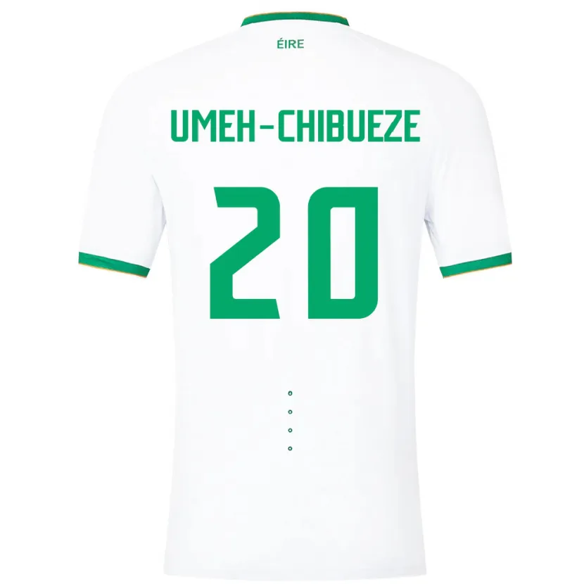 Danxen Barn Irland Franco Umeh-Chibueze #20 Vit Bortatröja Matchtröjor 24-26 Tröjor T-Tröja