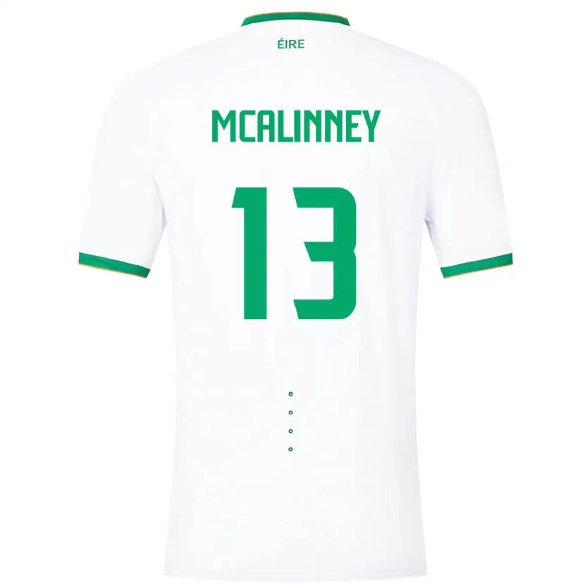 Danxen Barn Irland Liam Mcalinney #13 Vit Bortatröja Matchtröjor 24-26 Tröjor T-Tröja