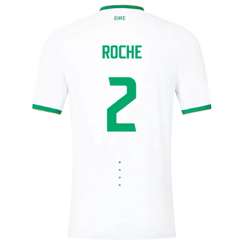 Danxen Barn Irland James Roche #2 Vit Bortatröja Matchtröjor 24-26 Tröjor T-Tröja