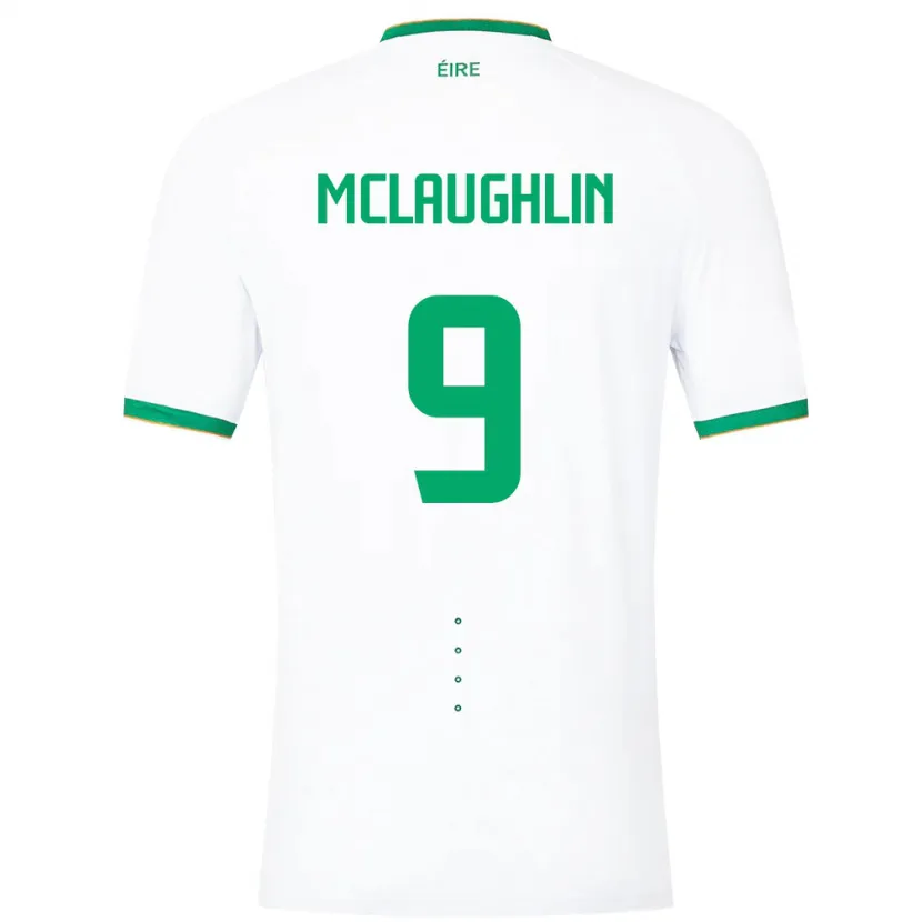 Danxen Barn Irland Erin Mclaughlin #9 Vit Bortatröja Matchtröjor 24-26 Tröjor T-Tröja