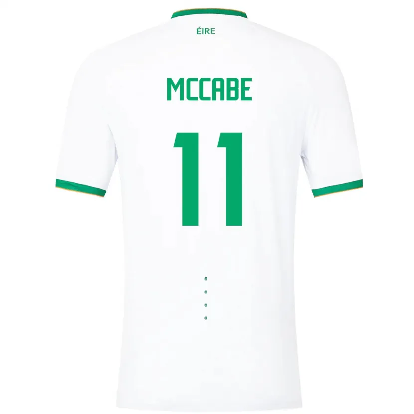 Danxen Barn Irland Katie Mccabe #11 Vit Bortatröja Matchtröjor 24-26 Tröjor T-Tröja