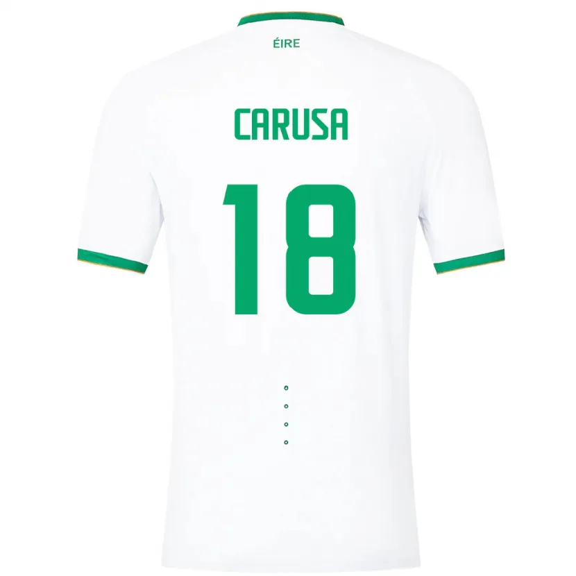 Danxen Barn Irland Kyra Carusa #18 Vit Bortatröja Matchtröjor 24-26 Tröjor T-Tröja