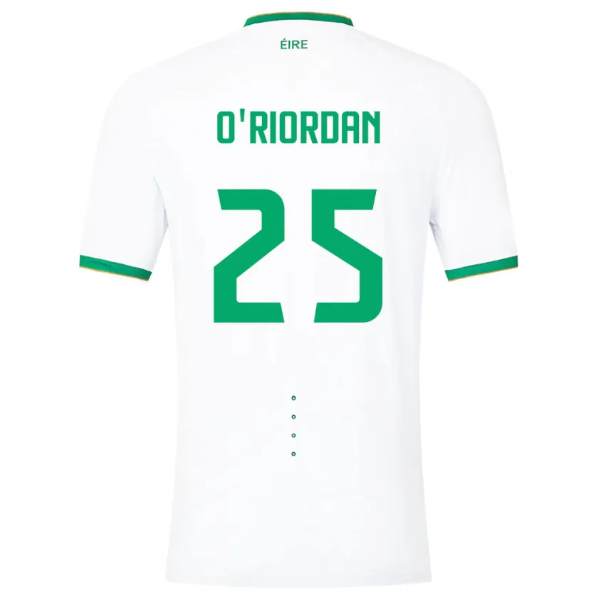 Danxen Barn Irland Claire O'riordan #25 Vit Bortatröja Matchtröjor 24-26 Tröjor T-Tröja