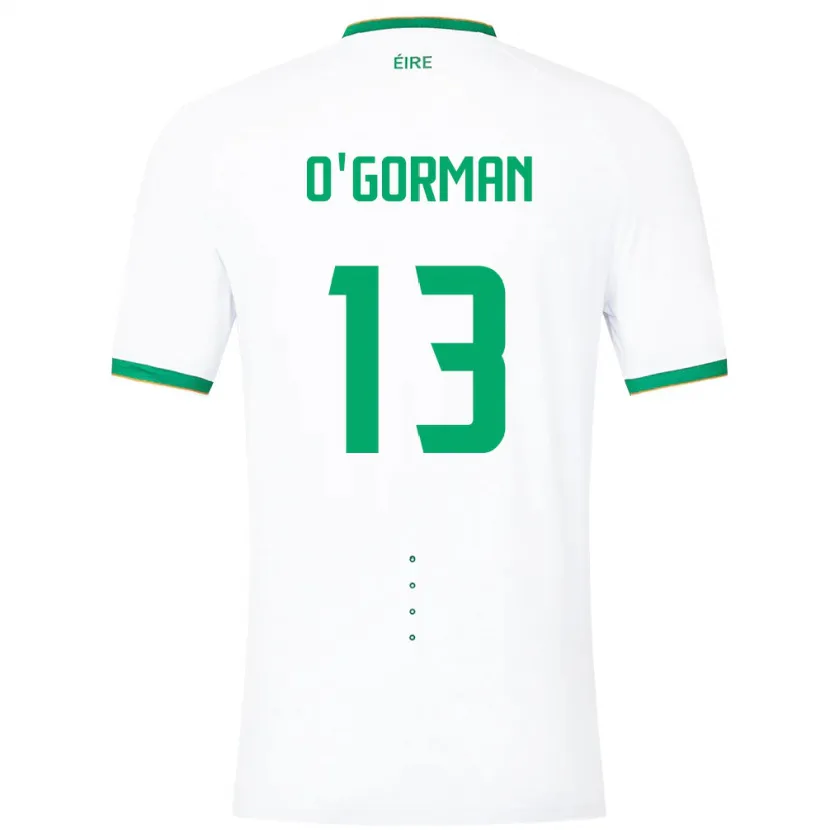Danxen Barn Irland Áine O'gorman #13 Vit Bortatröja Matchtröjor 24-26 Tröjor T-Tröja