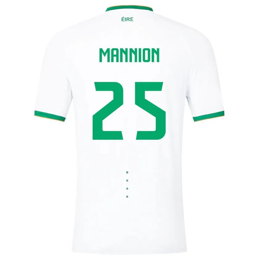 Danxen Barn Irland Aoife Mannion #25 Vit Bortatröja Matchtröjor 24-26 Tröjor T-Tröja