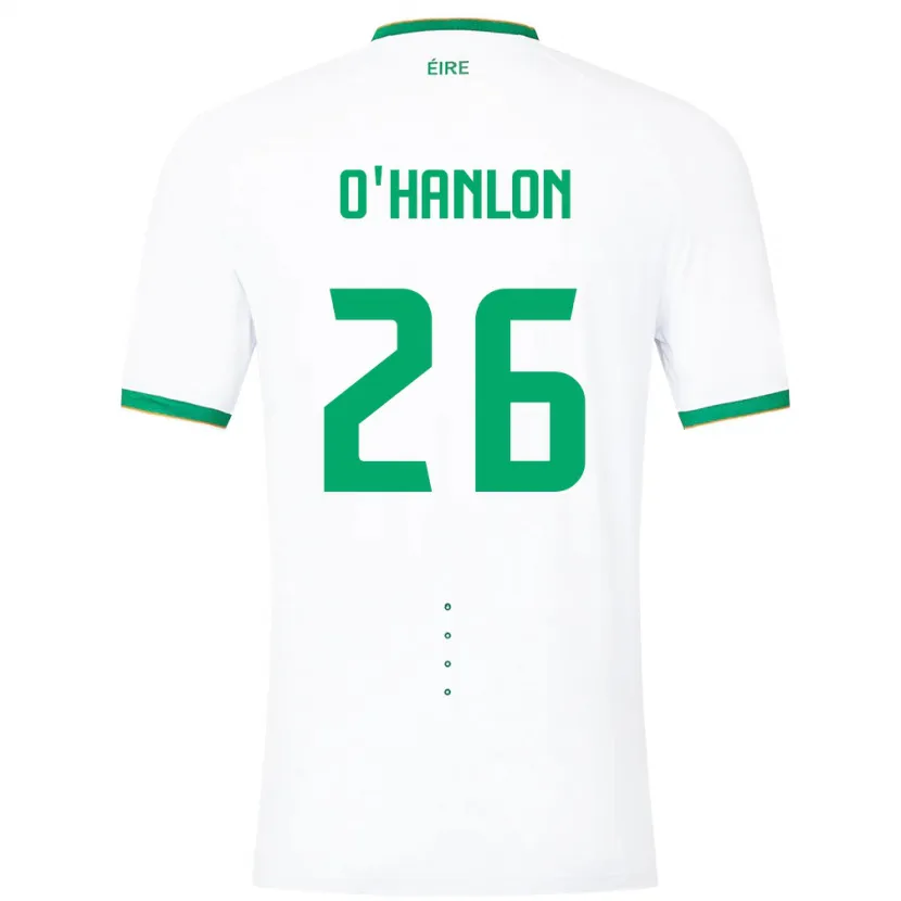Danxen Barn Irland Tara O'hanlon #26 Vit Bortatröja Matchtröjor 24-26 Tröjor T-Tröja