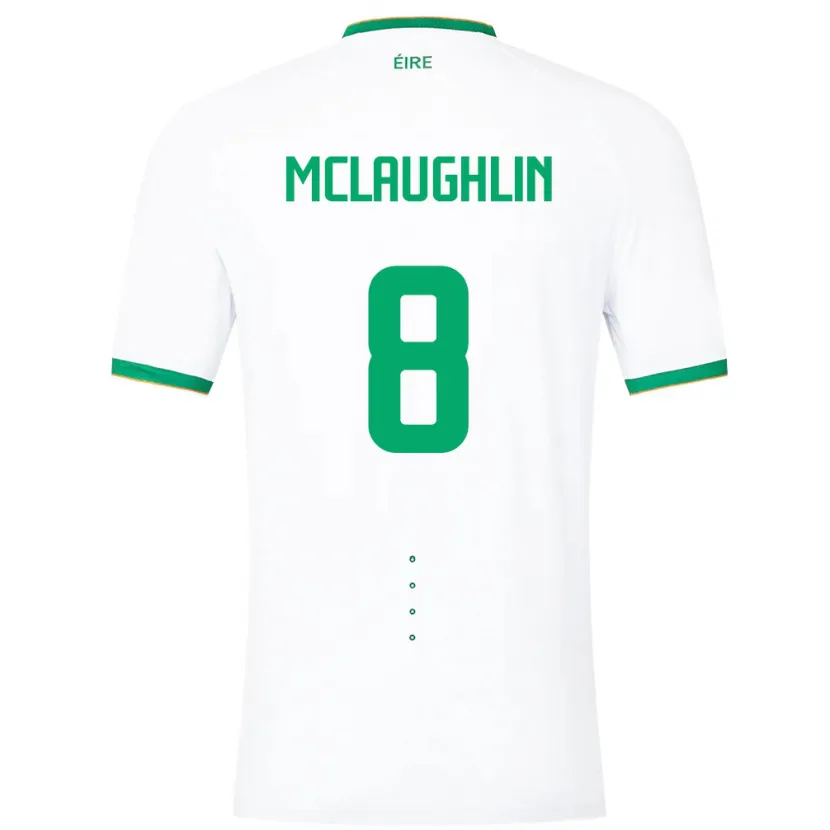 Danxen Barn Irland Roma Mclaughlin #8 Vit Bortatröja Matchtröjor 24-26 Tröjor T-Tröja