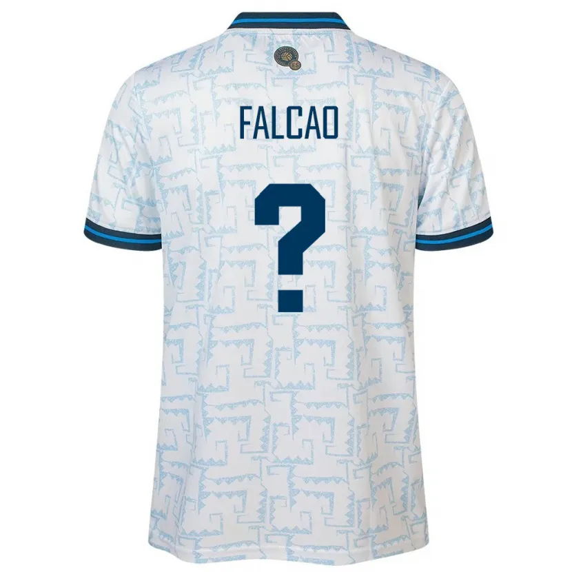 Danxen Barn El Salvador Kiano Falcao #0 Vit Bortatröja Matchtröjor 24-26 Tröjor T-Tröja